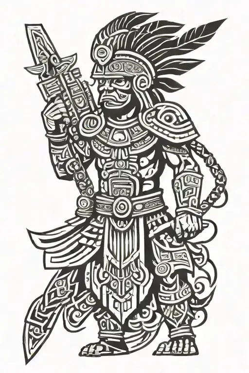 Mayan Warrior Ready For War
