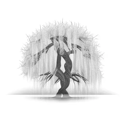 Willow Tree With Colours And Not Too Moody Looking