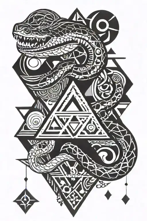 Geometric Triangles And Snake