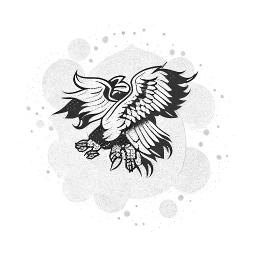 Flowers And Eagle And Bear