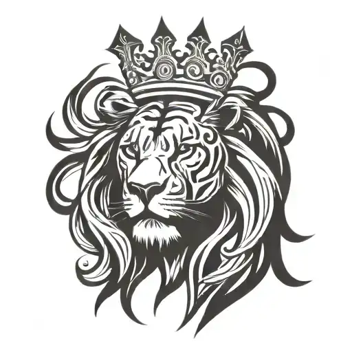 Lion Wearing A Crown