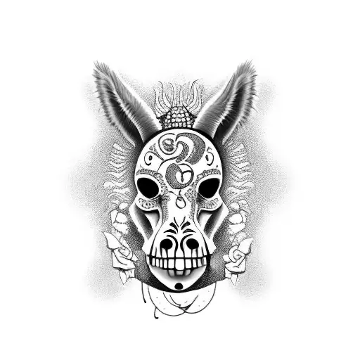 Scary Undead Donkey Dia Dos Muertos