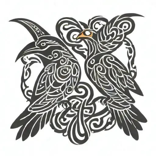 Raven And Dara Knot Design Incorporating