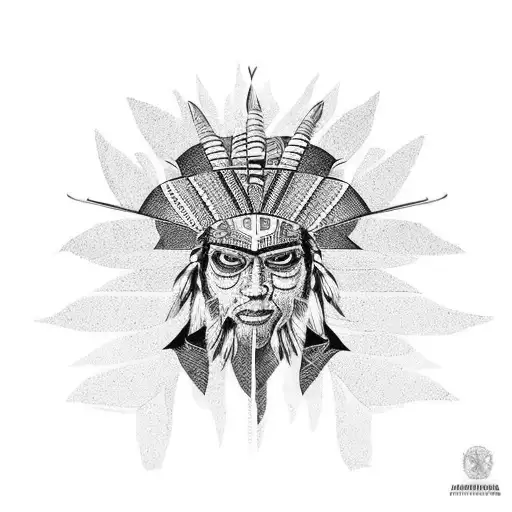 Half Sleeve Amazonic Native Brazilian Body Painting