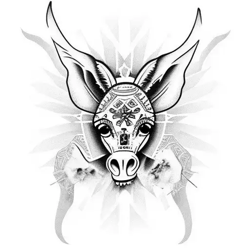 Scary Undead Donkey Dia Dos Muertos