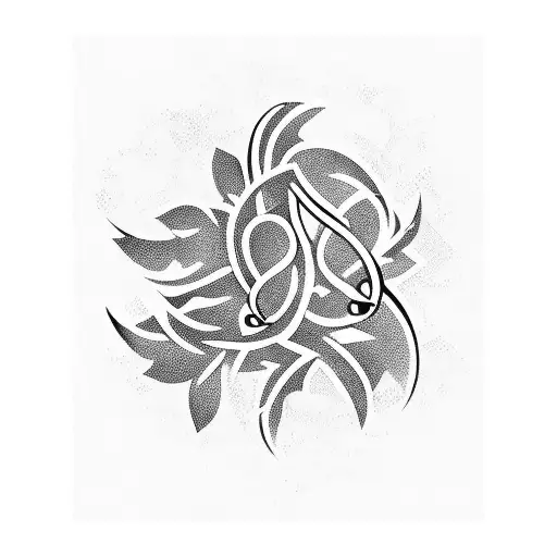 A Climbing Plant Intertwined With Musical Instruments