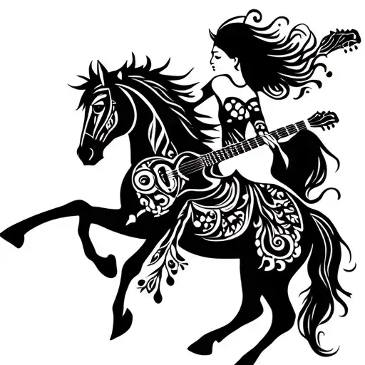 Gypsy Dancer Guitar Horses