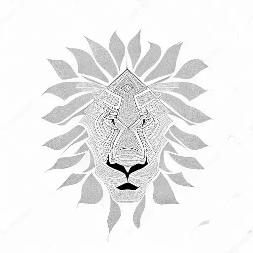 Tree Of Life Lion Geometrics