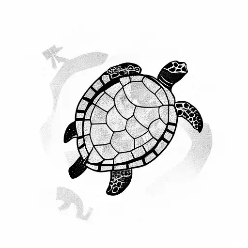 Sea Turtle With Kayaks