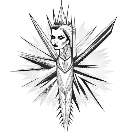 Long Spiky Bat Woman With Spiky Legs