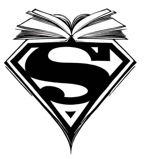 Superman Symbol With Book