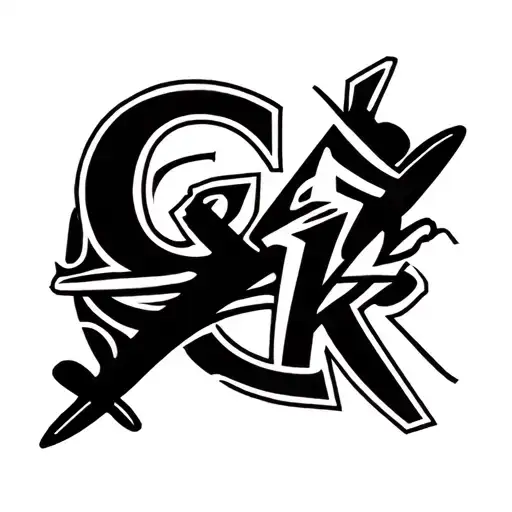 Letters G & K Airplane Flying