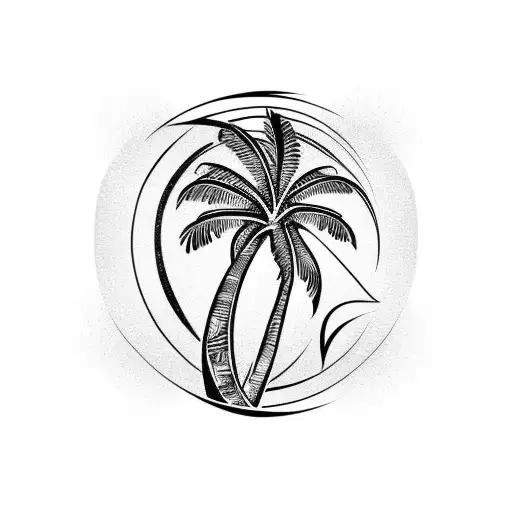 Polynesian Tattoo Palm Tree