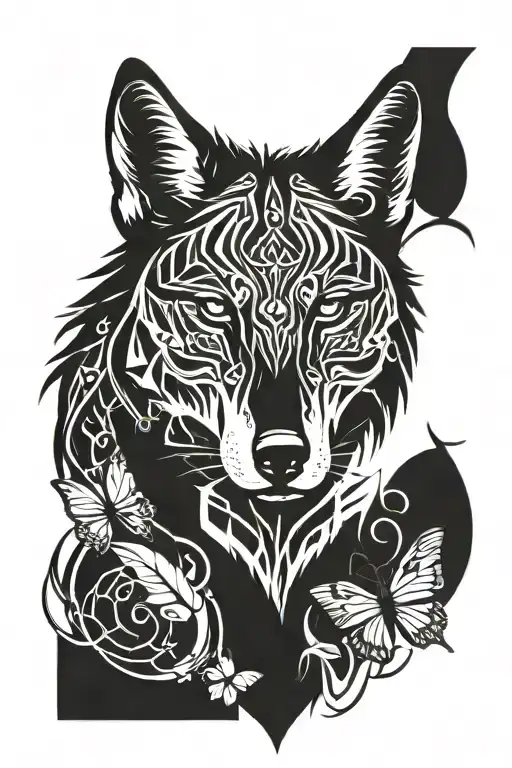 Wolf And Butterfly