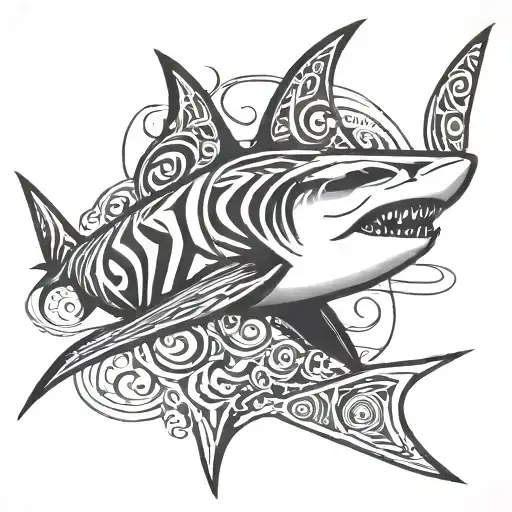 Great White Shark Swimming