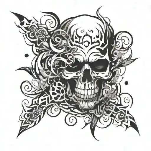 Skull Smoke From Eyes