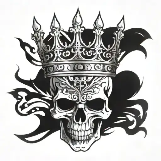 Skull Wearing A Crown