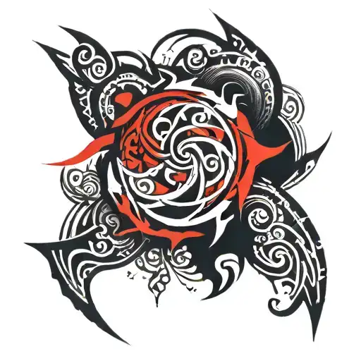 Full Sleeve Black And Red