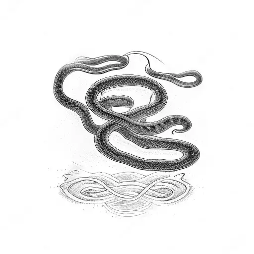 Long Snake And Water Sign Runas Symbols