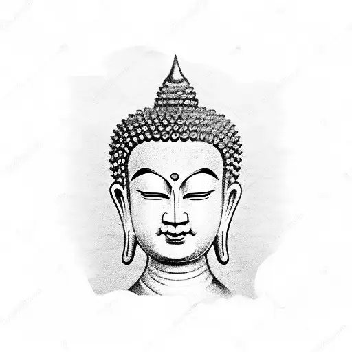 Buddha Meditating As Part Of A Tribal Tatoo For The Forearm