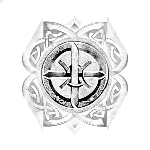 Runes With Celtic Design