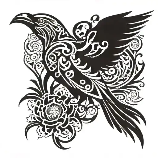 Peonixe Bird Rising From Ashes