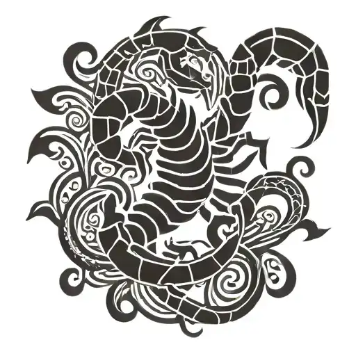 Scorpion With Initials J And B