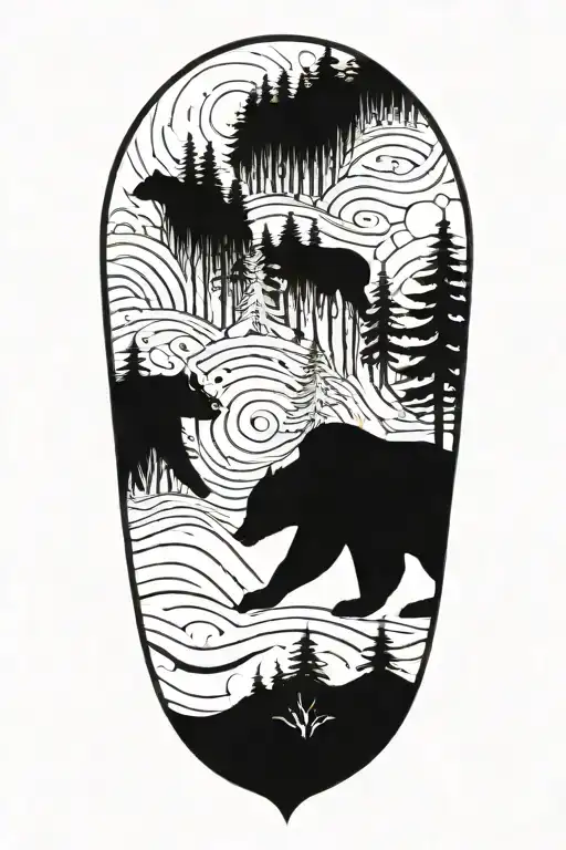 Forest With Bear