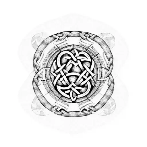 Celtic Knot With Birthstones Of Children Interwoven
