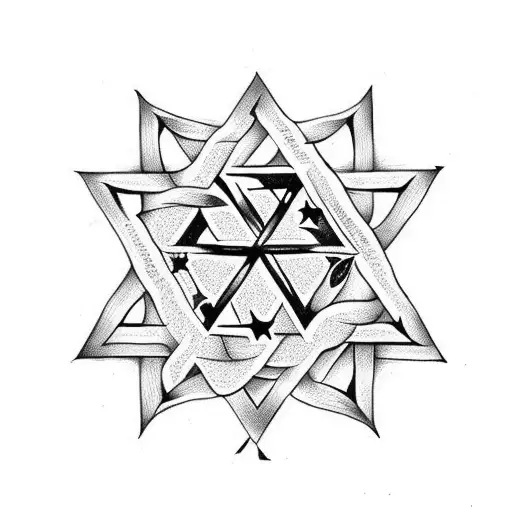 Star Of David With Shalom In Hebrew In The Star