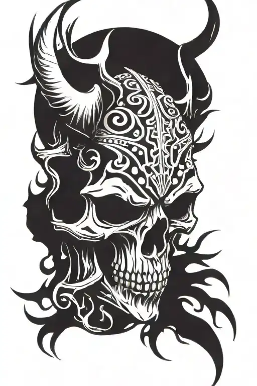 Wendigo Skull In A Viking Style