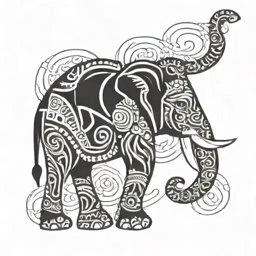 Asian Elephant Head Profile Holding