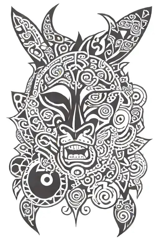 Haida Trattoo Sketch With Black