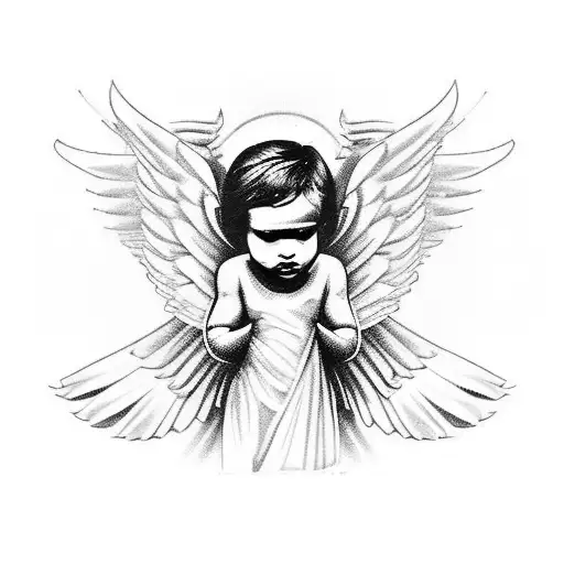 An Angel That Is Guardian Of An Child That Play Fotball