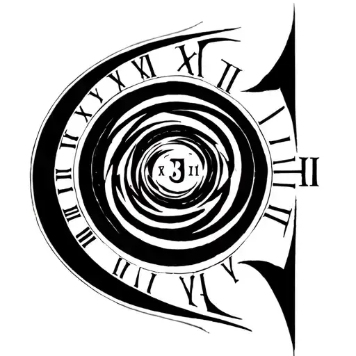 Roman Numerals Iii Xi In Center Of Cosmic Spiral