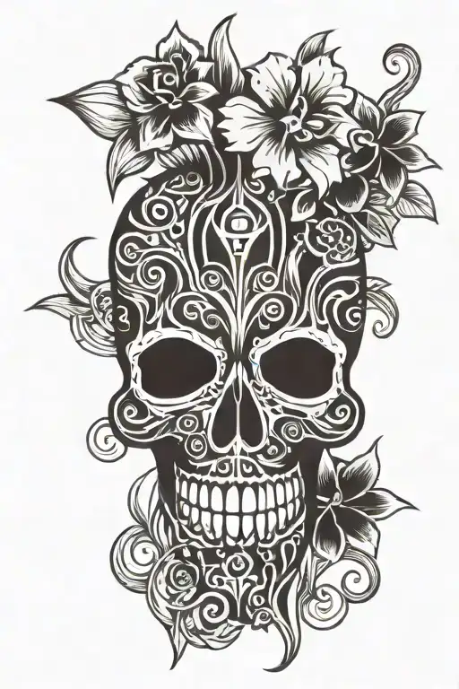 Tiki Mask Skull Flower Growing