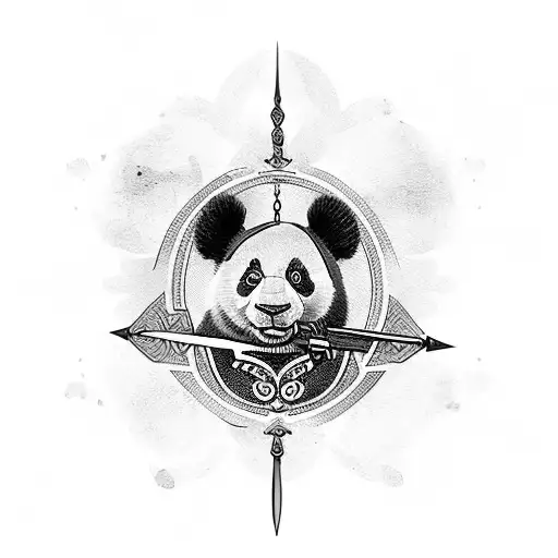 Panda With Swords