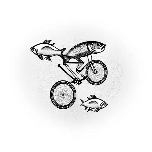 Fish Pedaling Bicycle Minimal