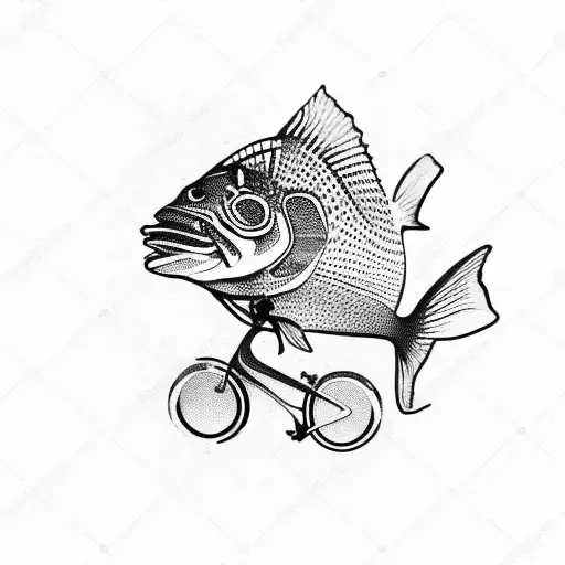 Fish Pedaling Bicycle Minimal