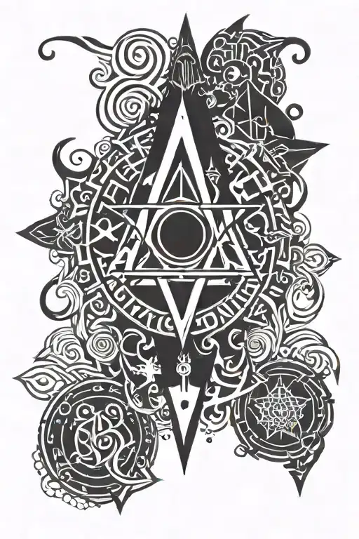 Witchy Darklettering Occult Symbols