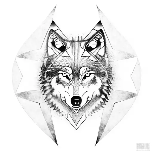 Wolf With Runes