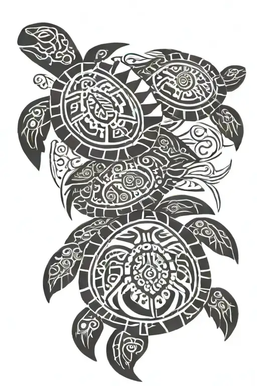 Mother And Son Turtle