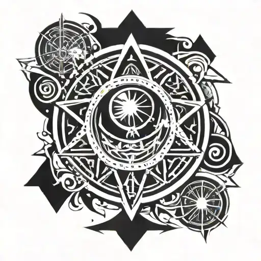 Womb Tattoo Mashed Up With Galactic Empire Star Wars Symbol