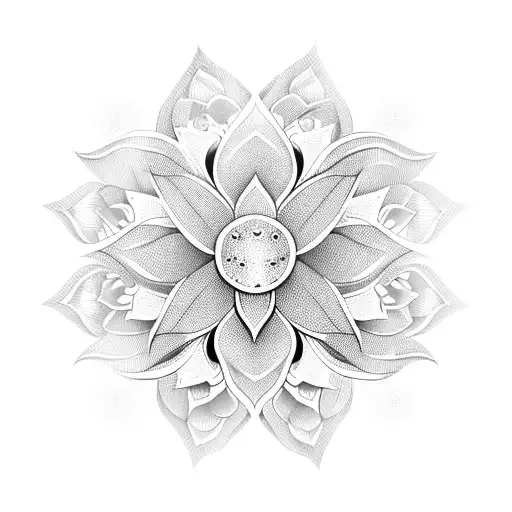 Lotus Flower With Ornamental In C-section Scar