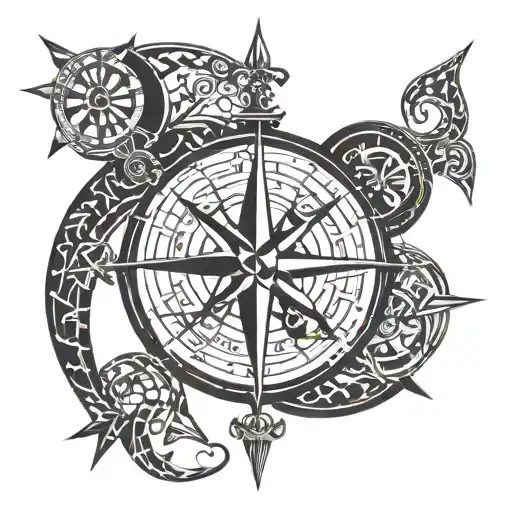 Moral Compass With Nautical Theme