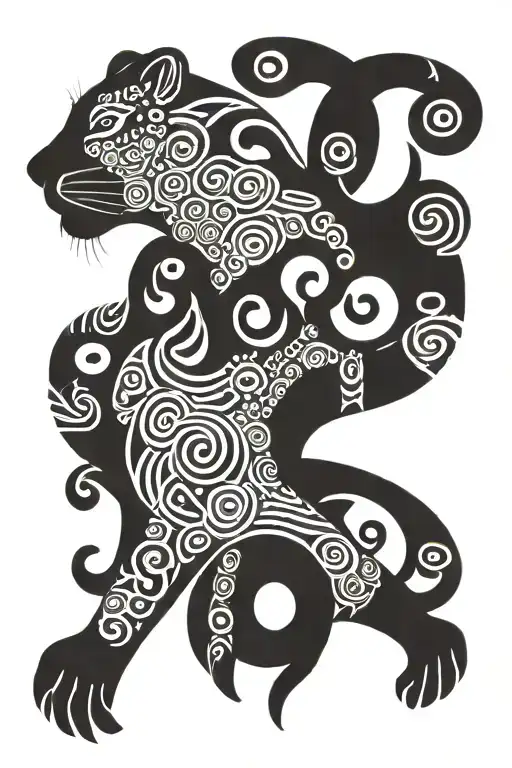 Adinkra African Tribal Panther