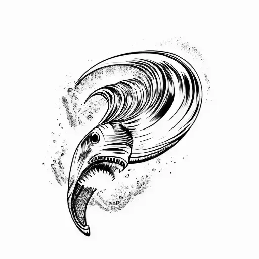 Ocean Wave And Shark