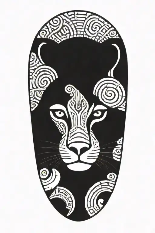 Adinkra African Tribal Panther