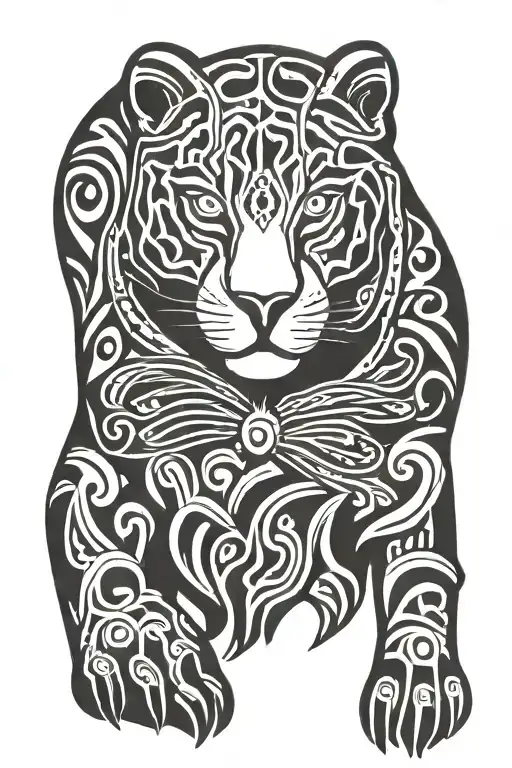 Adinkra African Tribal Panther