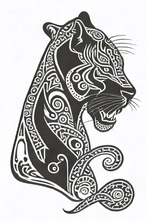 Traditional African Tribal Panther